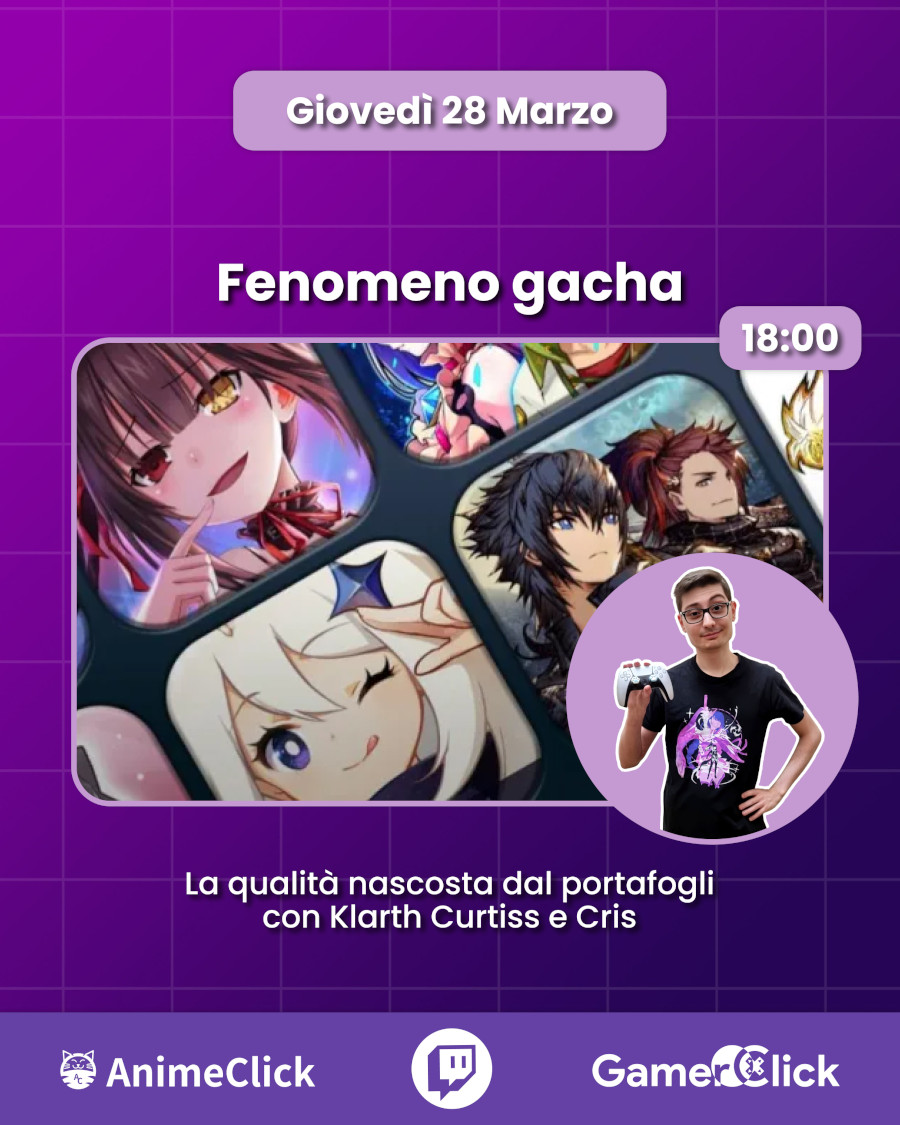 AnimeClick e GamerClick su Twitch: programma dal 25 al 31 marzo